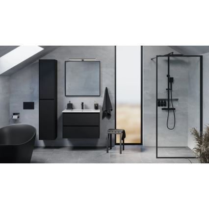 Vannas istabas skapis ar izlietni MOLDE 80x55x46 cm melns