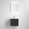 Vannas istabas skapis ar izlietni VIGO + LED sienas spogulis ar integrētu apgaismojumu LED/10W/230V IP44 melns