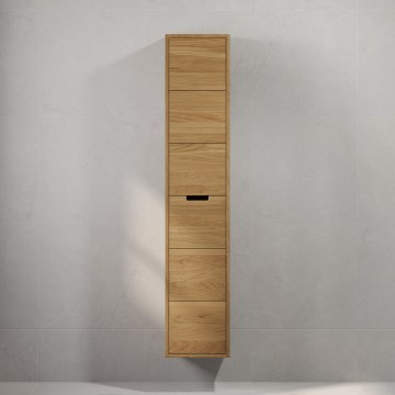 Vannas istabas skapis GRIBSKOV 175 cm, bēšs/ozols