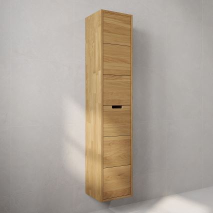 Vannas istabas skapis GRIBSKOV 175 cm, bēšs/ozols