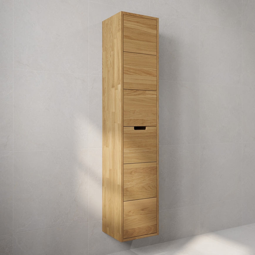 Vannas istabas skapis GRIBSKOV 175 cm, bēšs/ozols