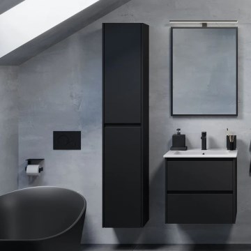 Vannas istabas skapis LYKE 174 cm, melns