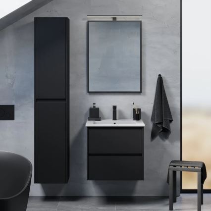 Vannas istabas skapis LYKE 174 cm, melns