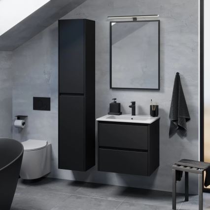 Vannas istabas skapis LYKE 174 cm, melns