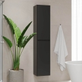 Vannas istabas skapis TRONDHEIM 35x174x30 cm melns