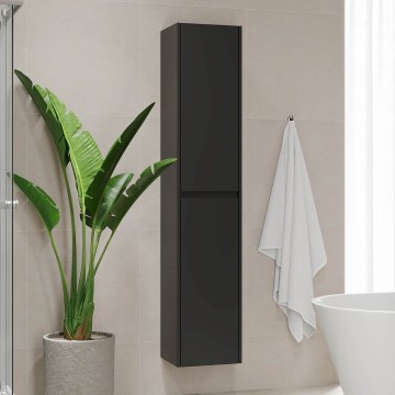 Vannas istabas skapis TRONDHEIM 35x174x30 cm melns