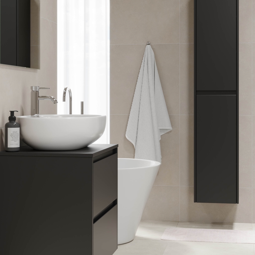 Vannas istabas skapis TRONDHEIM 35x174x30 cm melns