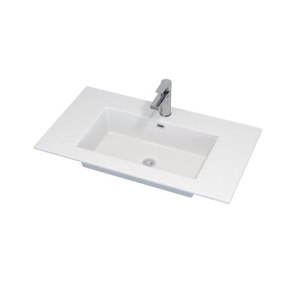 Vannas istabas skapītis ar izlietni GRIBSKOV, 80 cm, bēšs/ozols/balts
