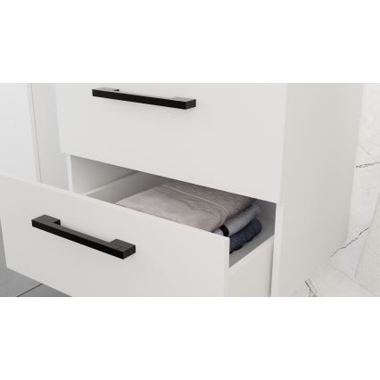 Vannas istabas skapītis ar izlietni KATE + spoguļskapis + sienas skapītis balts