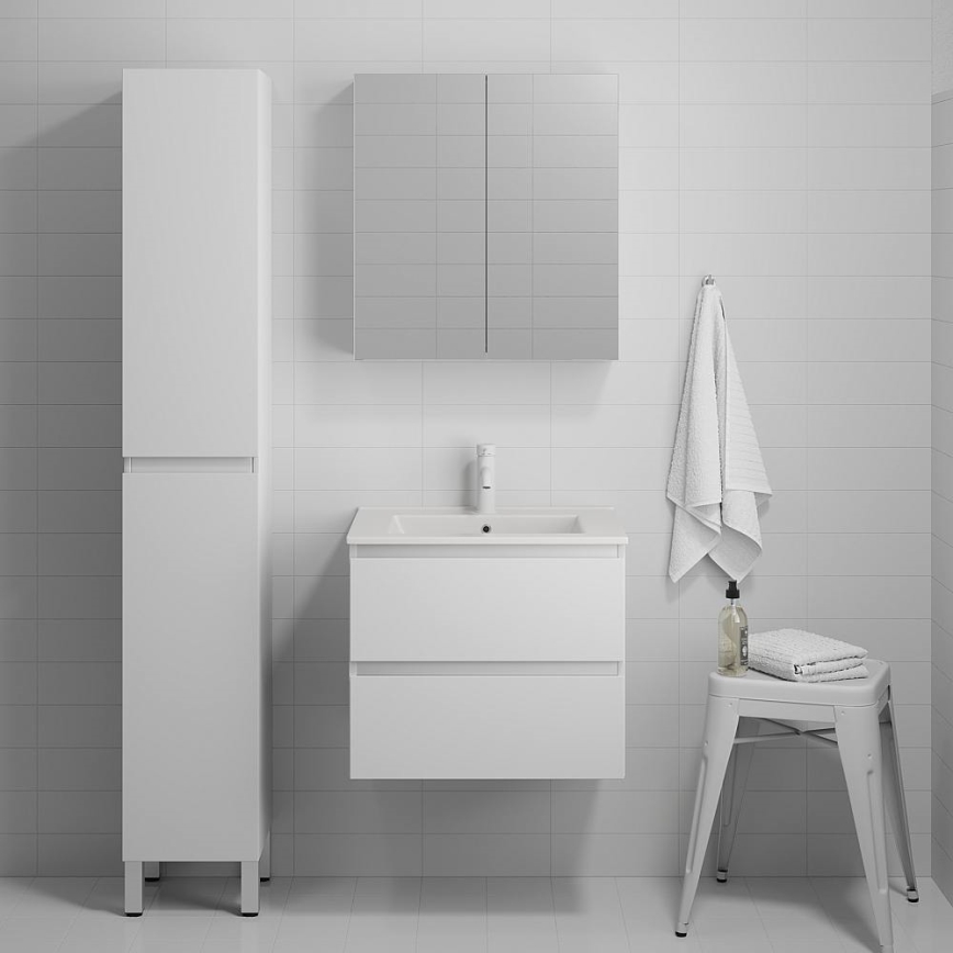 Vannas istabas skapītis ar izlietni KENWOOD, 61 cm, balts