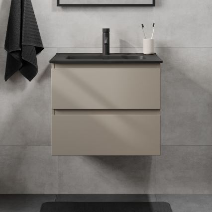 Vannas istabas skapītis ar izlietni KENWOOD 61 cm Marakesh/melnā