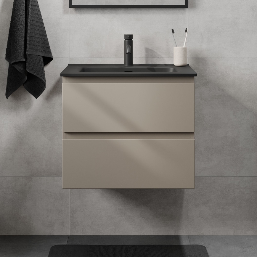 Vannas istabas skapītis ar izlietni KENWOOD 61 cm Marakesh/melnā