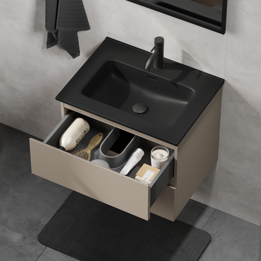 Vannas istabas skapītis ar izlietni KENWOOD 61x52x45 cm marakesh/melns