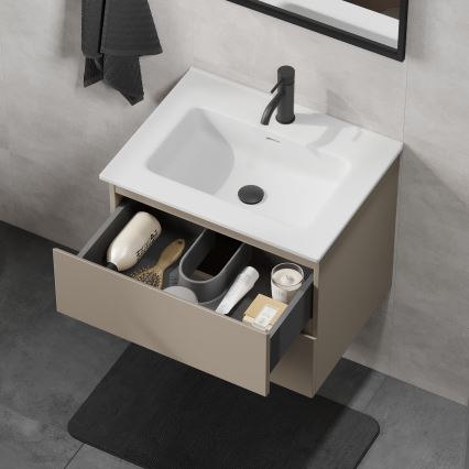 Vannas istabas skapītis ar izlietni KENWOOD 61x52x47 cm Marakeša/balts