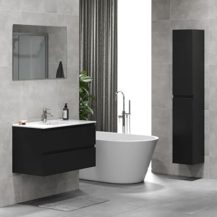 Vannas istabas skapītis ar izlietni KENWOOD 91x50x45 cm melns