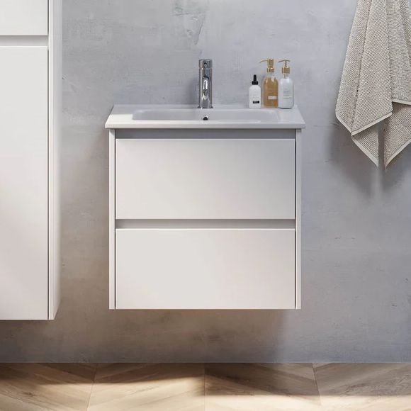 Vannas istabas skapītis ar izlietni LYKE 60 cm balts
