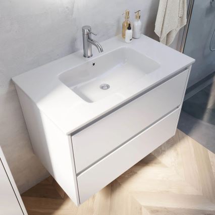 Vannas istabas skapītis ar izlietni LYKE, 80 cm, balts