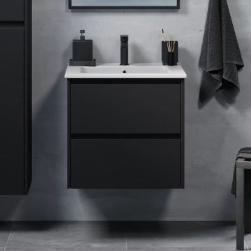 Vannas istabas skapītis ar izlietni MOLDE 60x55x46 cm melns