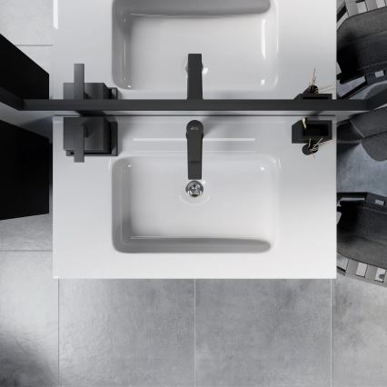 Vannas istabas skapītis ar izlietni MOLDE, 80 cm, melns