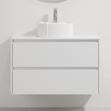 Vannas istabas skapītis ar izlietni TRONDHEIM/VIKEDAL 90x57x46 cm, balts