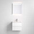 Vannas istabas skapītis ar izlietni VIGO + LED sienas spogulis ar apgaismojumu LED/10W/230V IP44 balts
