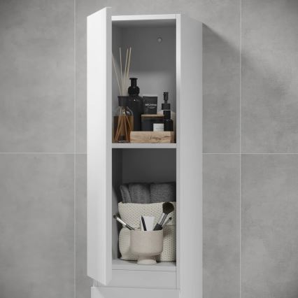 Vannas istabas skapītis KENWOOD, 186 cm, balts