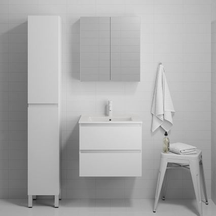 Vannas istabas skapītis OLIVER 186 cm matēts balts