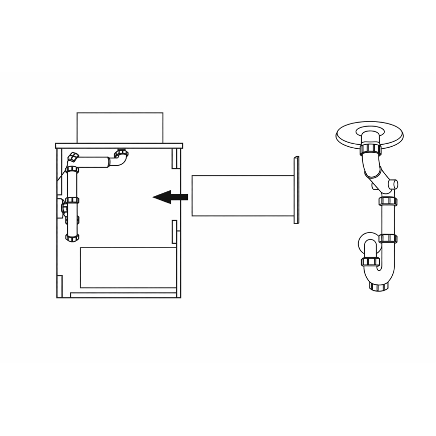 Vannas istabas skapītis TRONDHEIM 90 cm izlietnei, melns