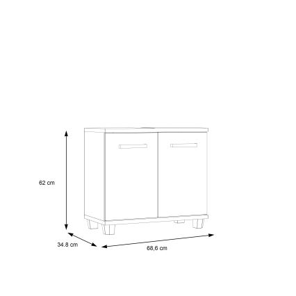 Vannas istabas skapītis VENOM antracīts/brūns