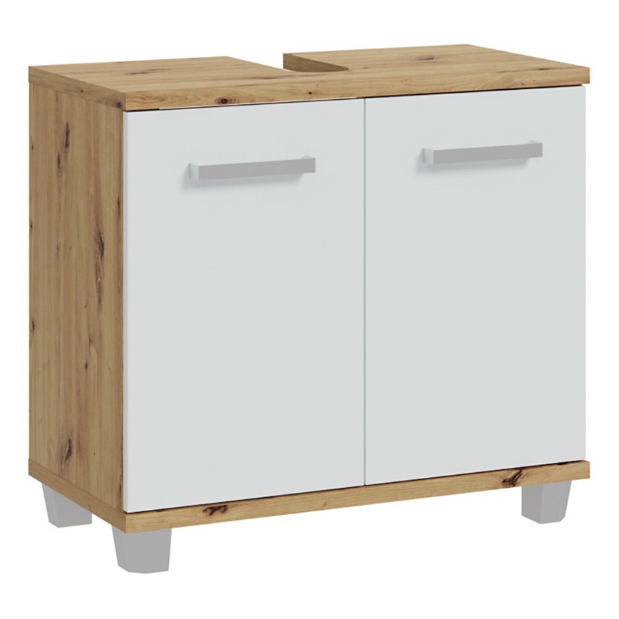 Vannas istabas skapītis VENOM balts/artisan ozols