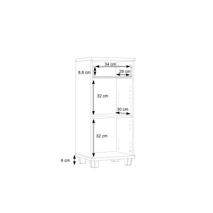 Vannas istabas skapītis VENOM balts/sonoma ozols