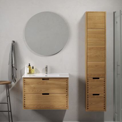 Vannas istabas skapītis zem izlietnes GRIBSKOV 80 cm bēšs/ozols