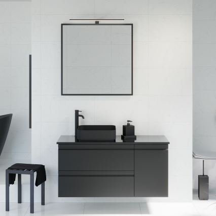 Vannas istabas spogulis BORGSTED 80x80 cm melns