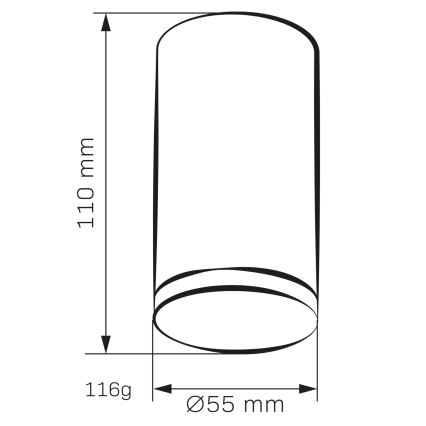 Vannas istabas starmetis TURYN 1xGU10/10W/230V IP44 melna