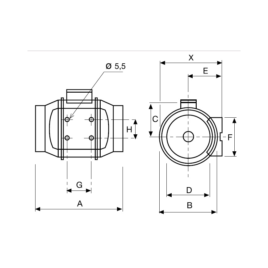 Vannas istabas ventilators TD-250/100 24W/230V IP44