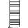 Vannas istabas žeburveida dvieļu radiators ar termostatu AVANGARD 459W/230V 120,6 cm IP44 melns kreisais kvadrātveida