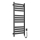 Vannas istabas žeburveida dvieļu radiators ar termostatu LARGO 541W/230V 120,6 cm IP44, melns, labās puses pieslēgums, ar kvadrātveida profilu