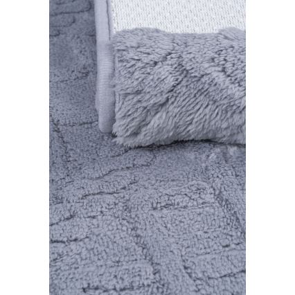 Vannas paklājs NEW STYLE 3D 60x90 cm gaiši pelēks