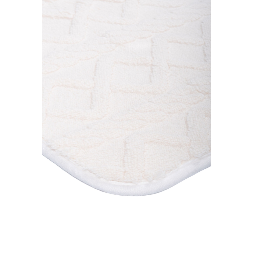 Vannasistabas paklājs NEW STYLE 3D 60x90 cm krēmkrāsains