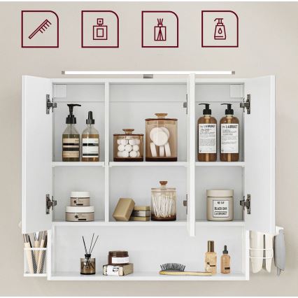 Vannasistabas spoguļu skapītis SKY, balts