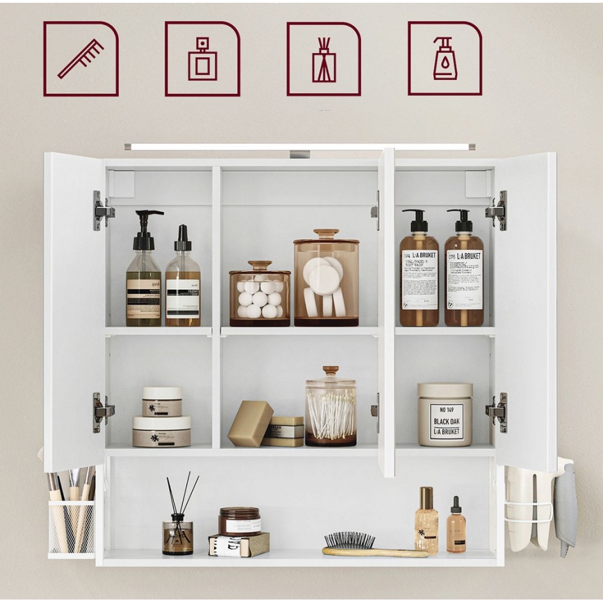 Vannasistabas spoguļu skapītis SKY, balts