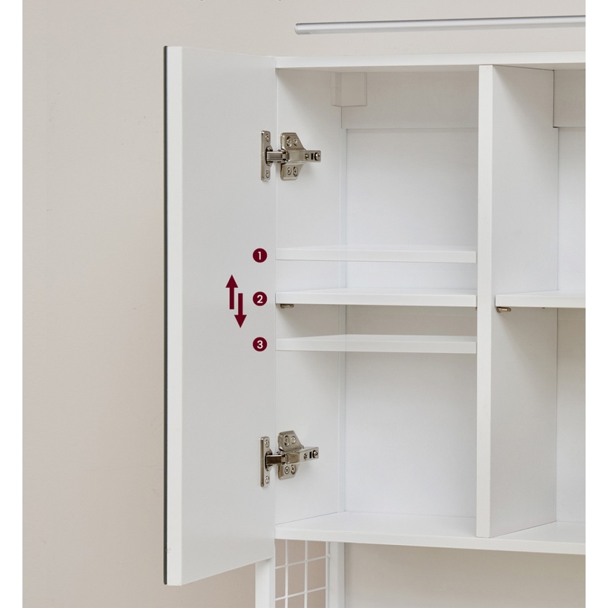 Vannasistabas spoguļu skapītis SKY, balts