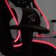 VARR Flash spēļu krēsls ar LED RGB fona apgaismojumu + tālvadības pults melns/balts
