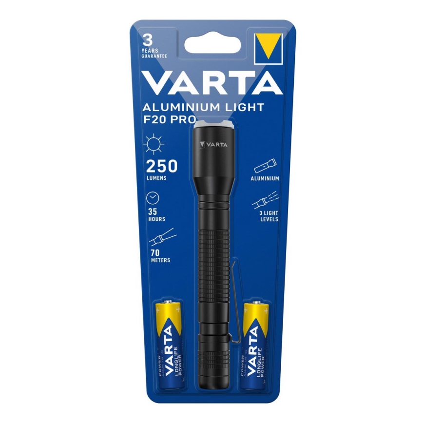 Varta 16607101421 - LED Lukturis ALUMINIUM LIGHT LED/2xAA