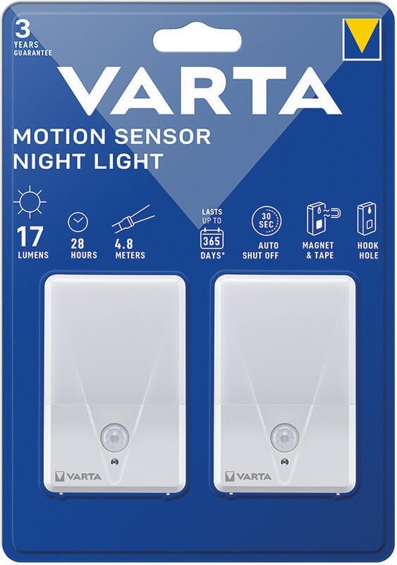 Varta 16624101402 - KOMPLEKTS 2x LED Orientēšanās lampa ar sensoru NIGHT LIGHT LED/3xAAA