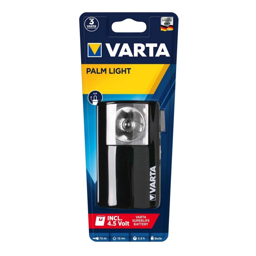 Varta 16645101421 - Rokas lukturītis PALM LIGHT P13,5s/1x3R12