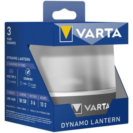 Varta 17670101111 - LED Uzlādējama lampa DYNAMO LANTERN LED/5V 350 mAhIP54