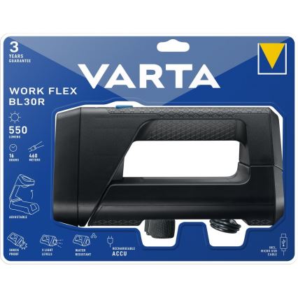 Varta 18684101401 - LED Pārnēsājams lukturītis WORK FLEX LED/5W/5V 2600mAh IPX4