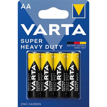 Varta 2006 - 4 gab. cinka-oglekļa baterijas SUPER HEAVY DUTY AA 1,5V
