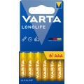 Varta 4103101746 - 6 gab. Alkaliskās baterijas LONGLIFE AAA 1,5V